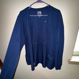 Barco Uniforms Navy Blue Women's Cardigan Scrub Jacket